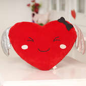Front view of Smiling Heart Cushion Gift