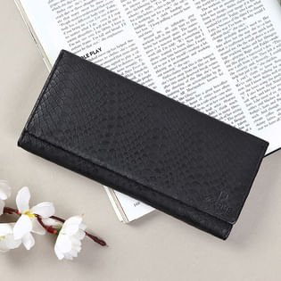 Snake Print women WalletHand Clutch With Rfid Protection