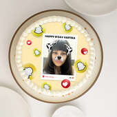 Snapchat Edible Photo Cake