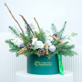 Snowy Greens Christmas Arrangement