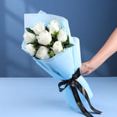 Snowy Roses Cuddled In Sky