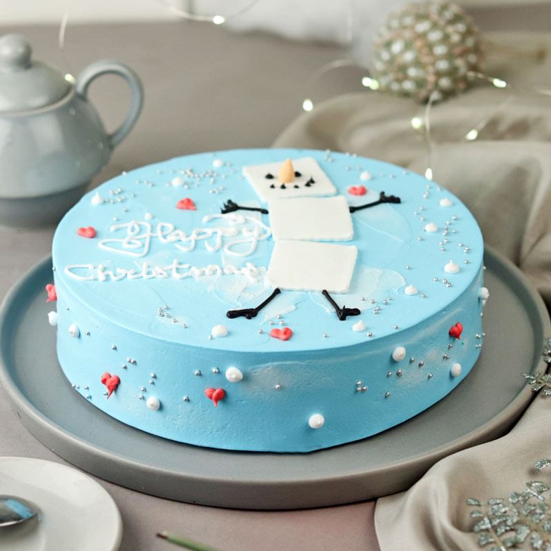 Snowy Merry Xmas Cake