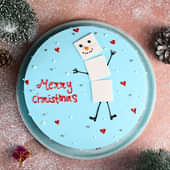 Snowy Merry Xmas Cake Online