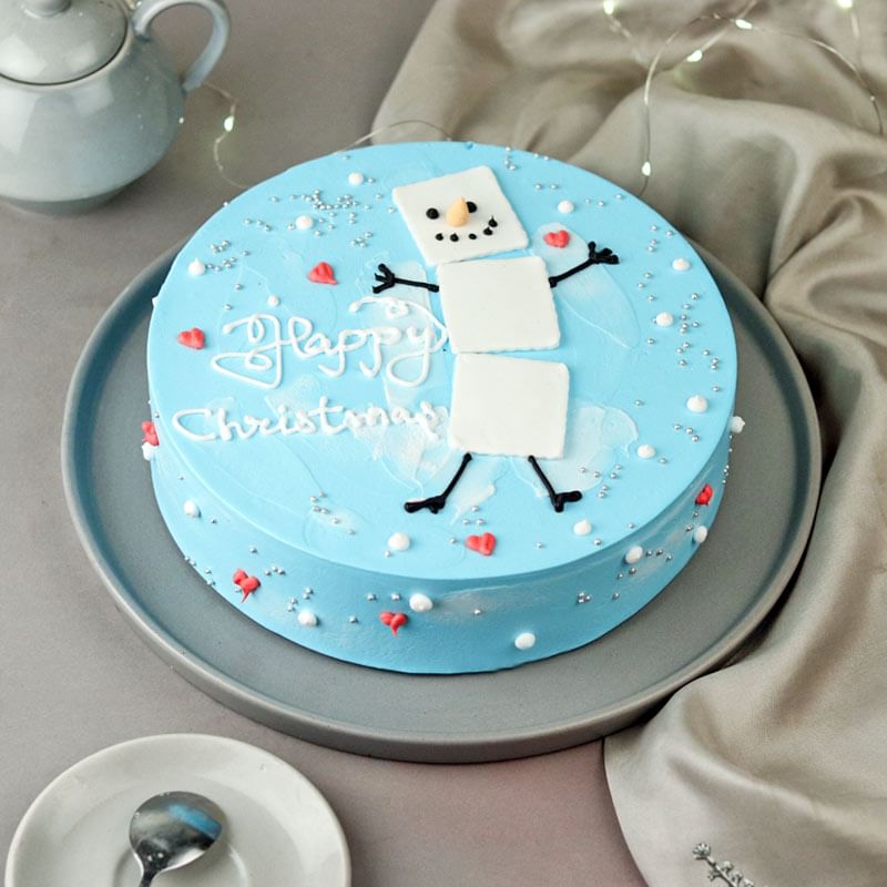 Snowy Merry Xmas Cake Online