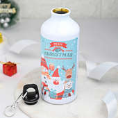 Top View of Christmas Theme Sipper Water Bottle