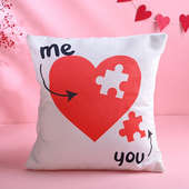 Snuggly Puzzle Heart Pillow