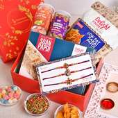 Order Set of 3 Rakhi online for Brother with Sweets in India