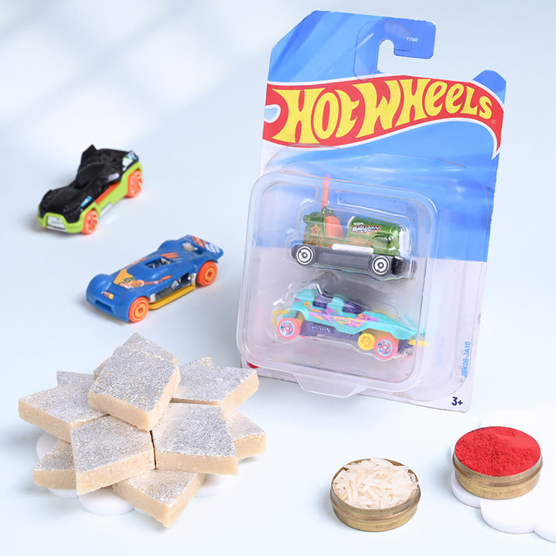Soccer Rakhi With Hot Wheels N Kaju Katli-Canada