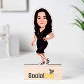 Social Bee Woman Personalised Caricature Gift