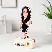 Social Bee Woman Personalised Caricature Gift