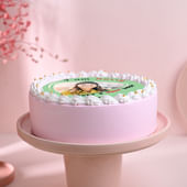 Saying Sorry from Heart Photo Cake - Side View