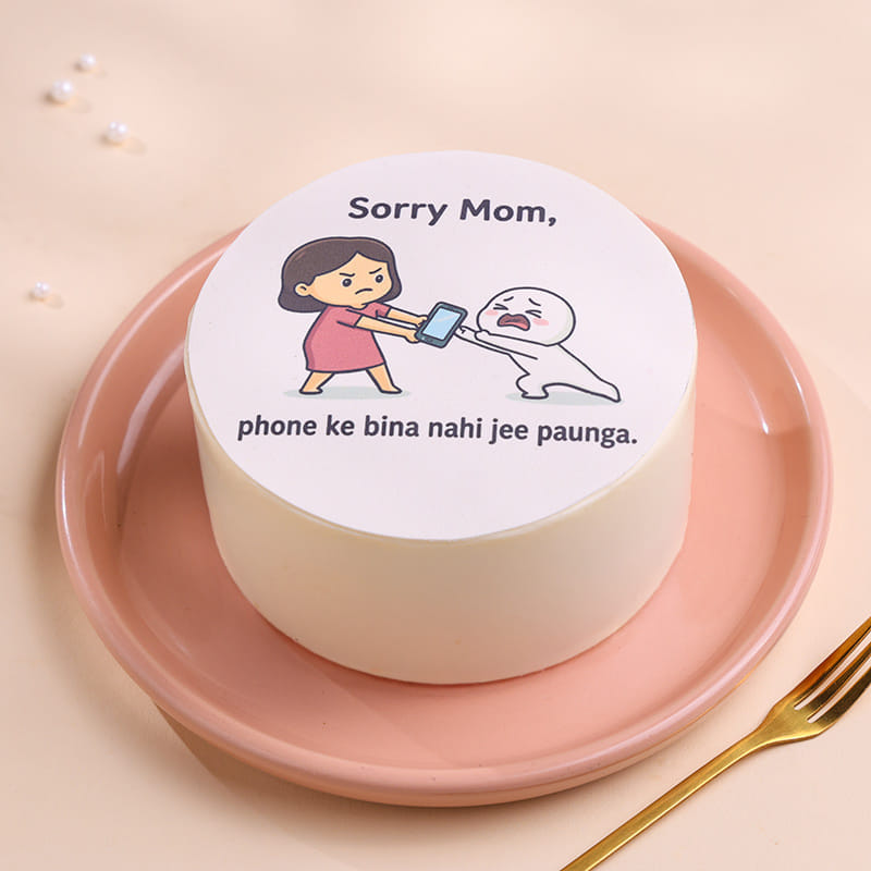 Sorry Maa Phone Is Love Bento Cake