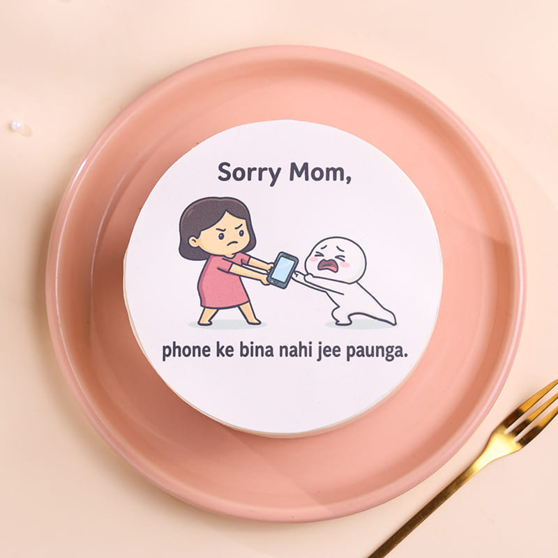 Sorry Maa Phone Is Love Bento Cake