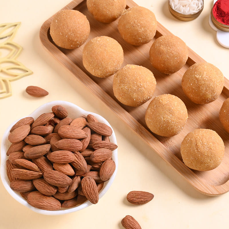 Space Rocket Kids Rakhi With Almonds N Ladoos