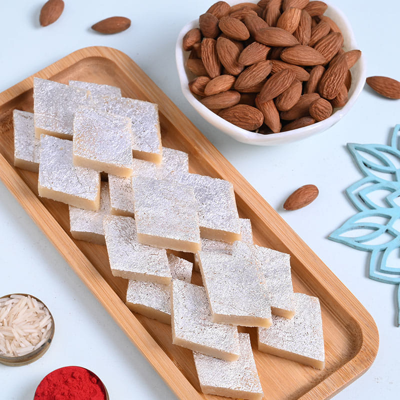 Space Rocket Kids Rakhi With Kaju Katli N Almonds