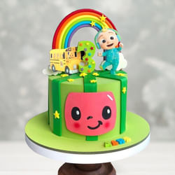 Sparkling Cocomelon Rainbow Cake
