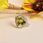 Sparkling Gemstone Sterling Silver Ring