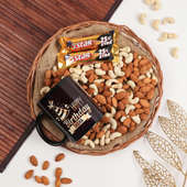 Chocolate and Personalised Mug with Dry Fruits