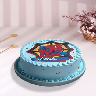 Side View of SpiderMan Cake