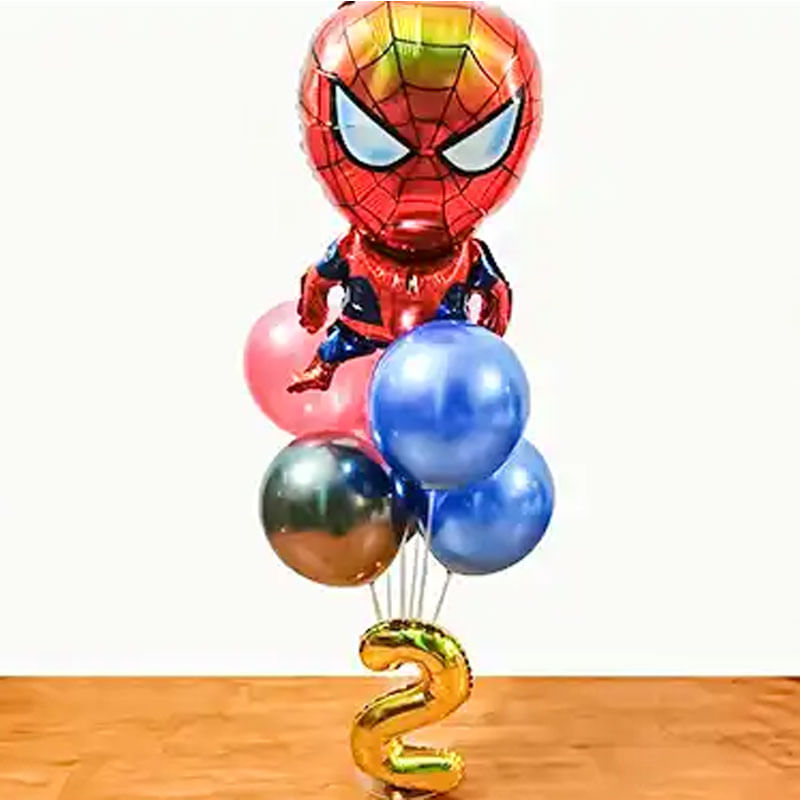 Spiderman Balloon Bunch For Milestones