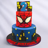 Spiderman Comic Cityscape Cake