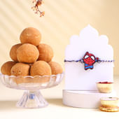 Spiderman Kids Rakhi With Besan Ladoos