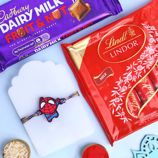 Spiderman Kids Rakhi With Sweet Delights