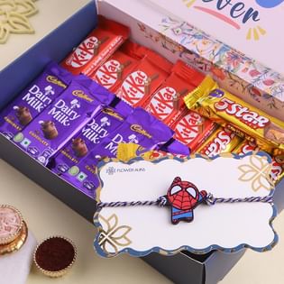 Spiderman Rakhi N Chocolates Combo