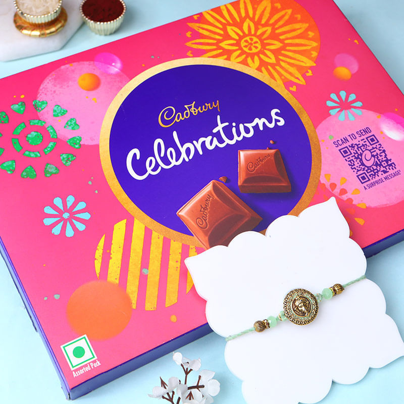 Spiritual Ganesha Rakhi With Cadbury Celebrations