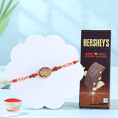 Spiritual Om Rakhi With Coffee Choco Bar