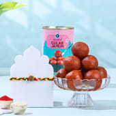 Spiritual Om Rakhi With Gulab Jamun