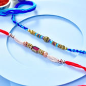 Splendid Antique Metal Rakhi Duo