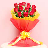 Bouquet of 12 Red Roses