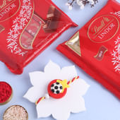 Sporty Football Rakhi With Chocolates