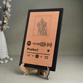 side view of Spotify Wooden Plaque for girls