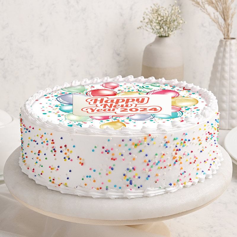 Sprinkle N Sparkle Happy New Year Cake