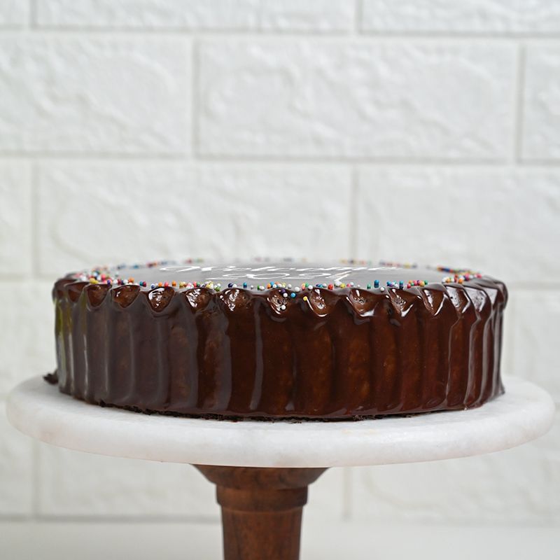 Front View of Sprinkles Loaded New Year Cake