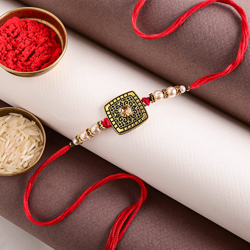 Square Antique Dial Rakhi