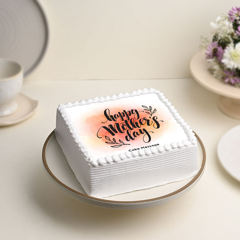 Square Shape Mothers Day Poster Cake