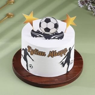 Star Striker Football Theme Cake