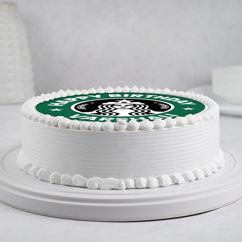 Starbucks Photo Cake Online - Side View of Cake