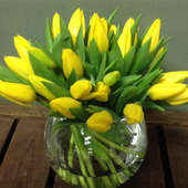 Buy Stemmed Yellow Tulips for Valentine