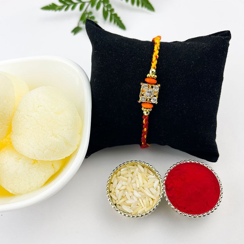 Stone Rakhi With Rasgulla-Canada