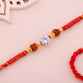 Stone Stud Rudraksha Rakhi