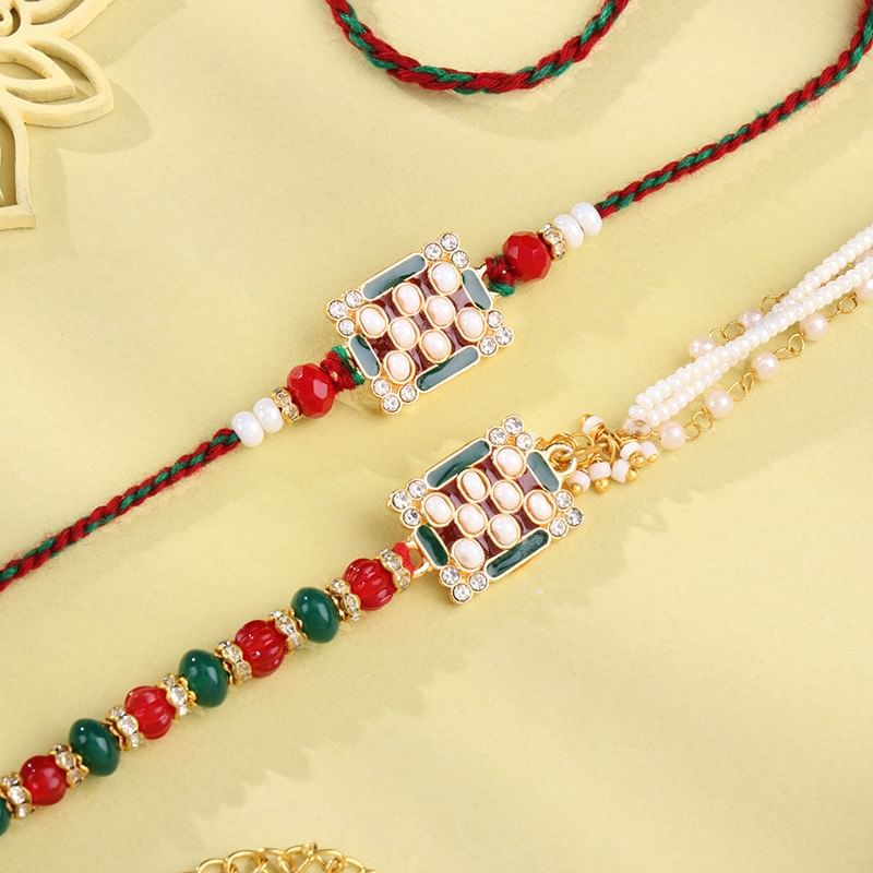 Stone Studded Bhaiya Bhabhi Rakhis