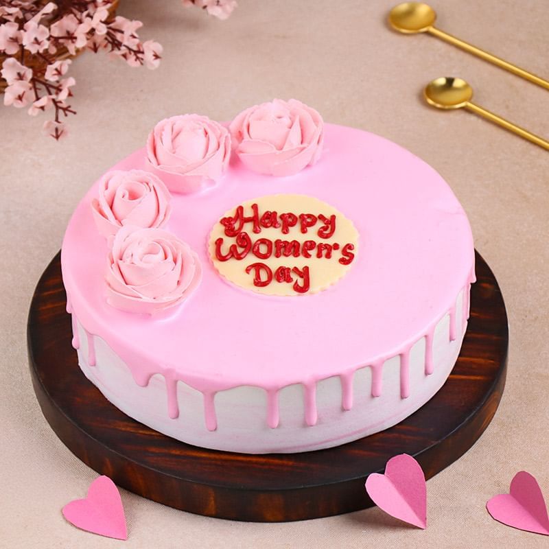 Strawberry Bliss Womens Day Cake