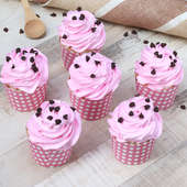 Strawberry Choco Chip Cup Cakes