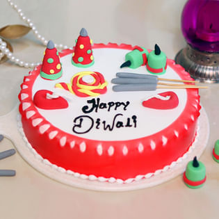 Strawberry Diwali Cake