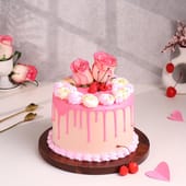 Blush Drip Love Cake