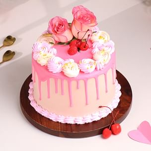 Blush Drip Love Cake